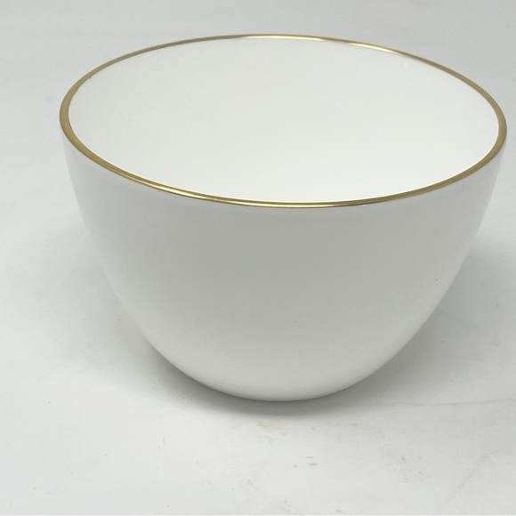 BOEHM 1988 The AT&T Rose Porcelain Serving Decorative Bowl W/ Gold Trim 4.5” - Picture 6 of 6